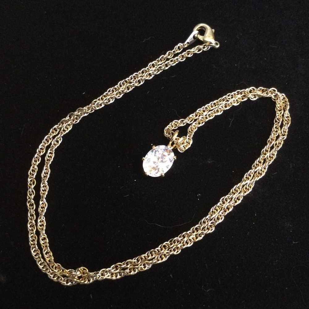 Rhinestone minimalist necklace